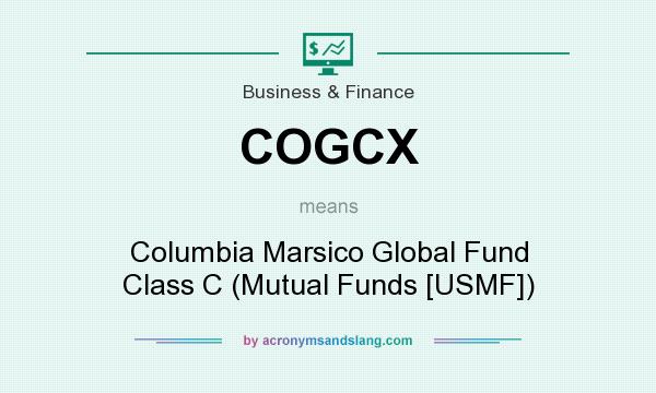 What does COGCX mean? It stands for Columbia Marsico Global Fund Class C (Mutual Funds [USMF])