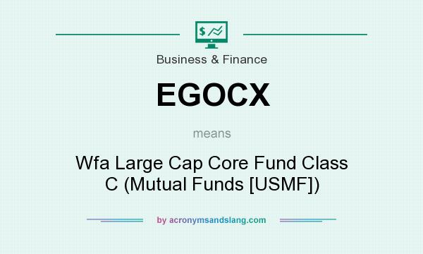 What does EGOCX mean? It stands for Wfa Large Cap Core Fund Class C (Mutual Funds [USMF])
