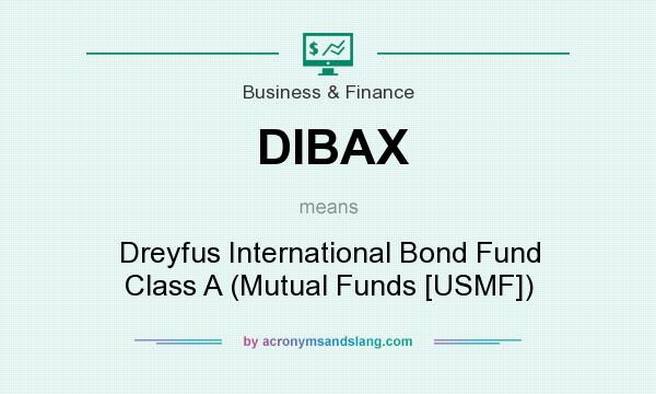 What does DIBAX mean? It stands for Dreyfus International Bond Fund Class A (Mutual Funds [USMF])