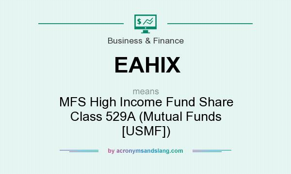 What does EAHIX mean? It stands for MFS High Income Fund Share Class 529A (Mutual Funds [USMF])