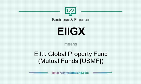 What does EIIGX mean? It stands for E.I.I. Global Property Fund (Mutual Funds [USMF])
