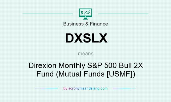 What does DXSLX mean? It stands for Direxion Monthly S&P 500 Bull 2X Fund (Mutual Funds [USMF])