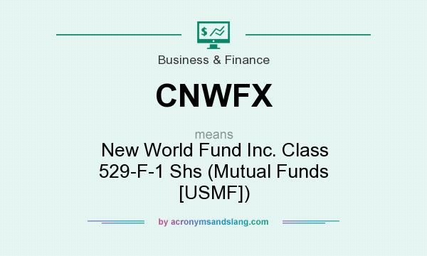 What does CNWFX mean? It stands for New World Fund Inc. Class 529-F-1 Shs (Mutual Funds [USMF])