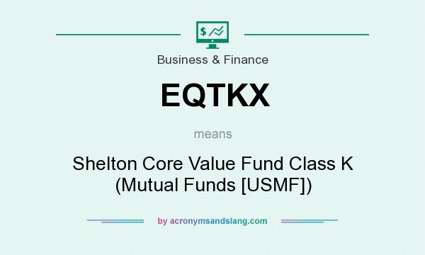 What does EQTKX mean? It stands for Shelton Core Value Fund Class K (Mutual Funds [USMF])