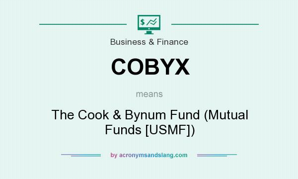 What does COBYX mean? It stands for The Cook & Bynum Fund (Mutual Funds [USMF])