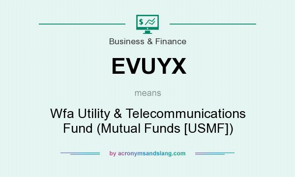 What does EVUYX mean? It stands for Wfa Utility & Telecommunications Fund (Mutual Funds [USMF])