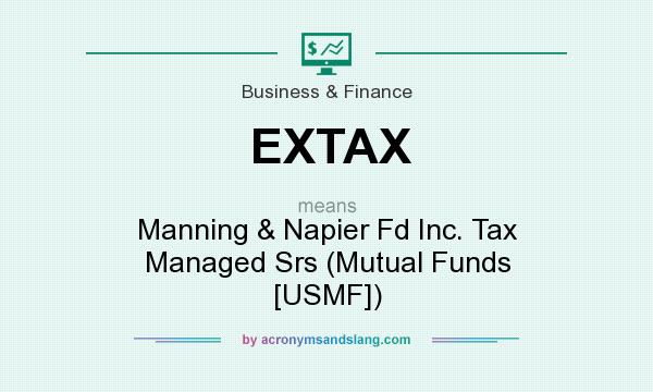 What does EXTAX mean? It stands for Manning & Napier Fd Inc. Tax Managed Srs (Mutual Funds [USMF])