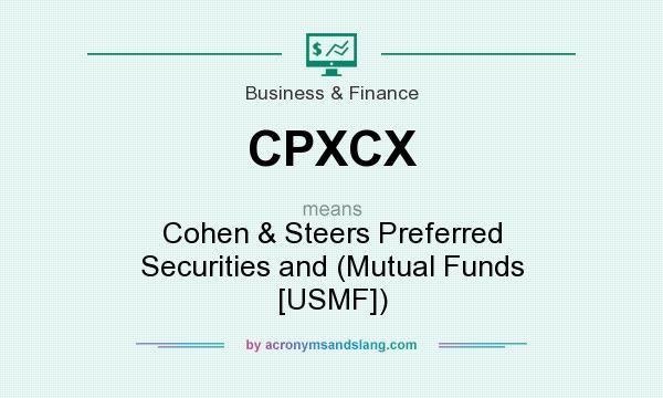 What does CPXCX mean? It stands for Cohen & Steers Preferred Securities and (Mutual Funds [USMF])