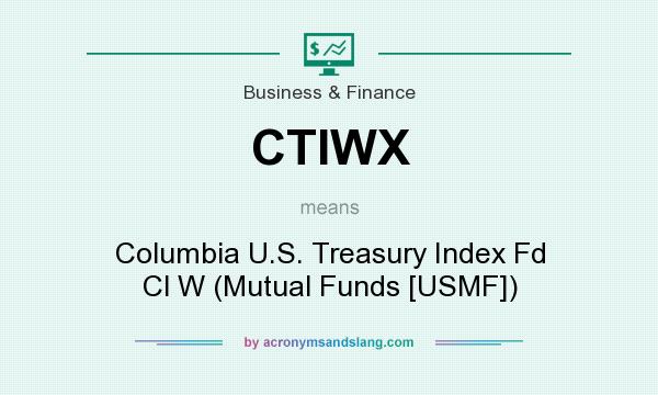 What does CTIWX mean? It stands for Columbia U.S. Treasury Index Fd Cl W (Mutual Funds [USMF])