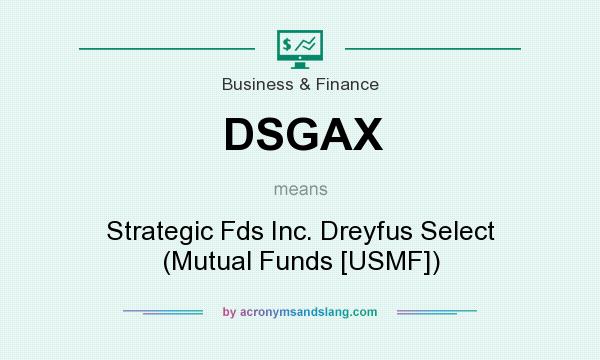 What does DSGAX mean? It stands for Strategic Fds Inc. Dreyfus Select (Mutual Funds [USMF])