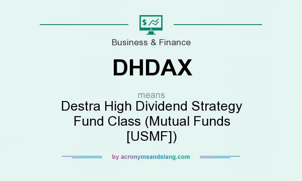 What does DHDAX mean? It stands for Destra High Dividend Strategy Fund Class (Mutual Funds [USMF])
