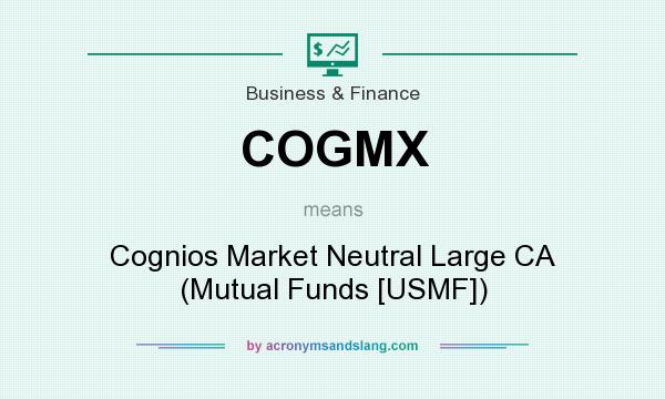 What does COGMX mean? It stands for Cognios Market Neutral Large CA (Mutual Funds [USMF])