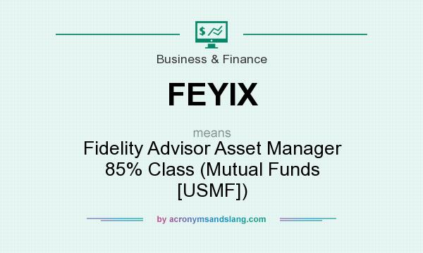 What does FEYIX mean? It stands for Fidelity Advisor Asset Manager 85% Class (Mutual Funds [USMF])