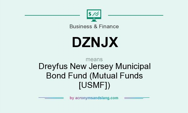 What does DZNJX mean? It stands for Dreyfus New Jersey Municipal Bond Fund (Mutual Funds [USMF])
