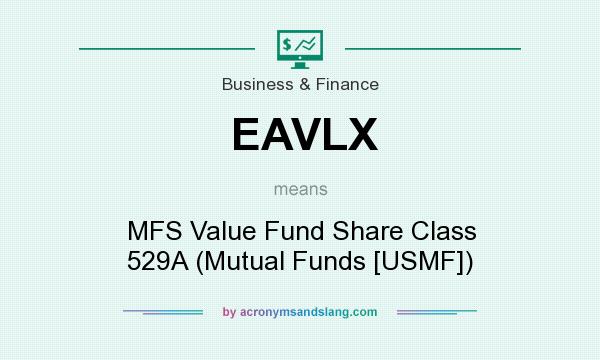 What does EAVLX mean? It stands for MFS Value Fund Share Class 529A (Mutual Funds [USMF])