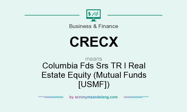 What does CRECX mean? It stands for Columbia Fds Srs TR I Real Estate Equity (Mutual Funds [USMF])