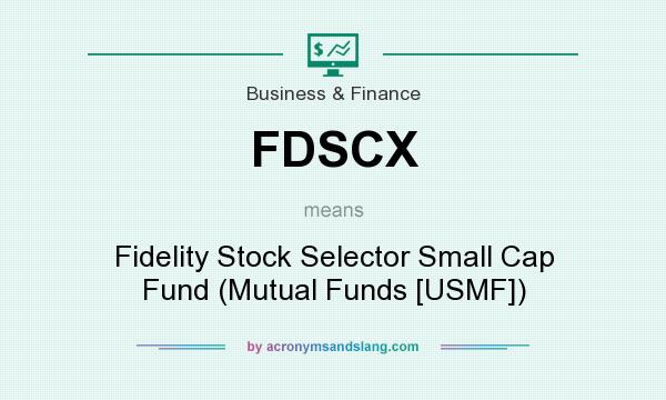 What does FDSCX mean? It stands for Fidelity Stock Selector Small Cap Fund (Mutual Funds [USMF])