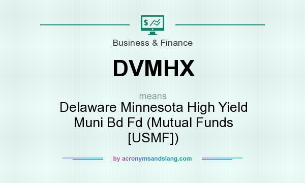 What does DVMHX mean? It stands for Delaware Minnesota High Yield Muni Bd Fd (Mutual Funds [USMF])