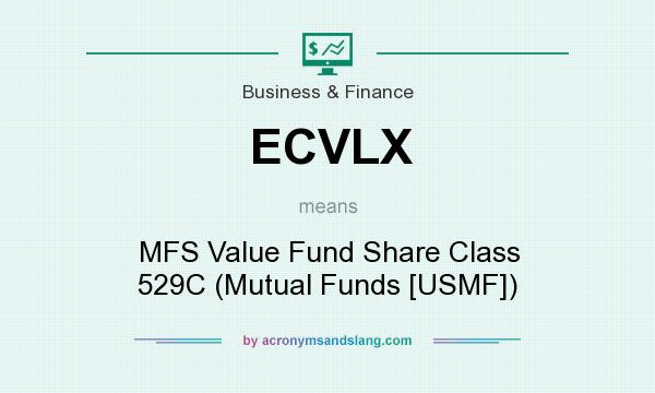 What does ECVLX mean? It stands for MFS Value Fund Share Class 529C (Mutual Funds [USMF])