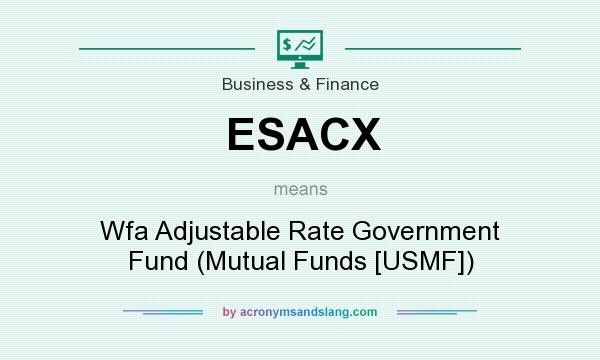 What does ESACX mean? It stands for Wfa Adjustable Rate Government Fund (Mutual Funds [USMF])