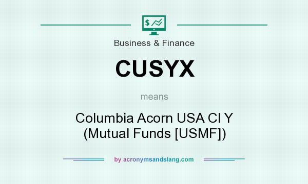 What does CUSYX mean? It stands for Columbia Acorn USA Cl Y (Mutual Funds [USMF])