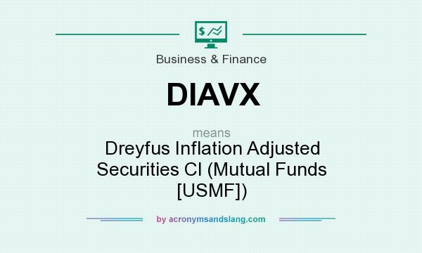 What does DIAVX mean? It stands for Dreyfus Inflation Adjusted Securities Cl (Mutual Funds [USMF])