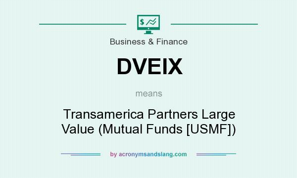 What does DVEIX mean? It stands for Transamerica Partners Large Value (Mutual Funds [USMF])