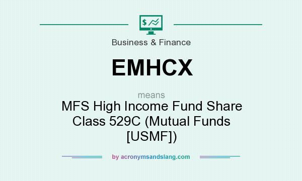 What does EMHCX mean? It stands for MFS High Income Fund Share Class 529C (Mutual Funds [USMF])
