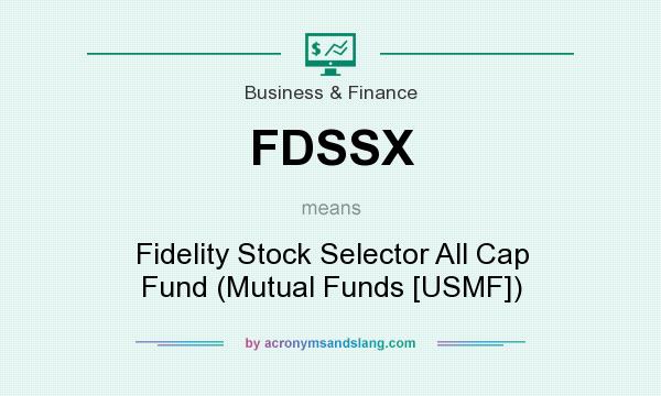 What does FDSSX mean? It stands for Fidelity Stock Selector All Cap Fund (Mutual Funds [USMF])