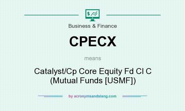 What does CPECX mean? It stands for Catalyst/Cp Core Equity Fd Cl C (Mutual Funds [USMF])