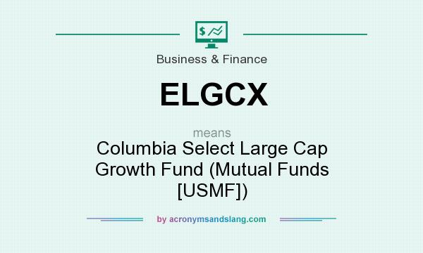 What does ELGCX mean? It stands for Columbia Select Large Cap Growth Fund (Mutual Funds [USMF])