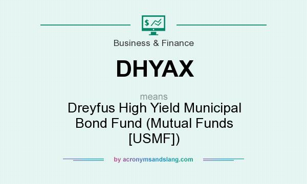 What does DHYAX mean? It stands for Dreyfus High Yield Municipal Bond Fund (Mutual Funds [USMF])