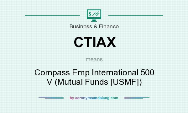 What does CTIAX mean? It stands for Compass Emp International 500 V (Mutual Funds [USMF])