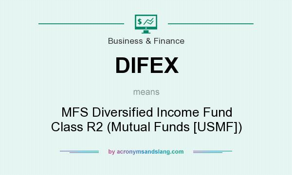 What does DIFEX mean? It stands for MFS Diversified Income Fund Class R2 (Mutual Funds [USMF])