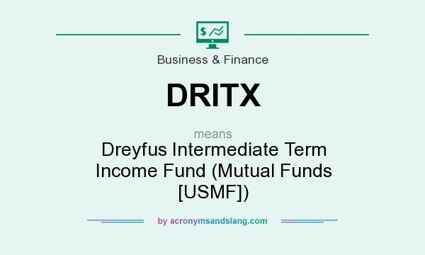 What does DRITX mean? It stands for Dreyfus Intermediate Term Income Fund (Mutual Funds [USMF])