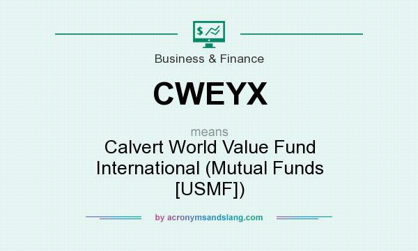 What does CWEYX mean? It stands for Calvert World Value Fund International (Mutual Funds [USMF])