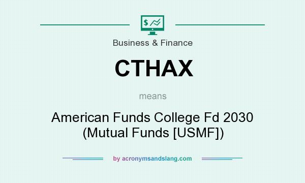 What does CTHAX mean? It stands for American Funds College Fd 2030 (Mutual Funds [USMF])