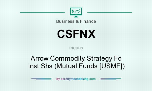 What does CSFNX mean? It stands for Arrow Commodity Strategy Fd Inst Shs (Mutual Funds [USMF])