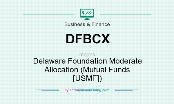 What does DFBCX mean? It stands for Delaware Foundation Moderate Allocation (Mutual Funds [USMF])