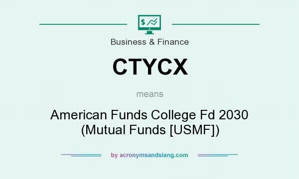 What does CTYCX mean? It stands for American Funds College Fd 2030 (Mutual Funds [USMF])