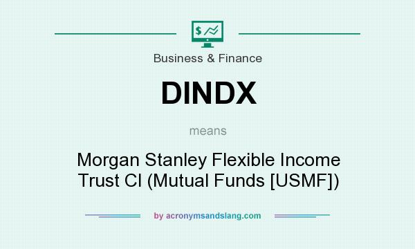 What does DINDX mean? It stands for Morgan Stanley Flexible Income Trust Cl (Mutual Funds [USMF])
