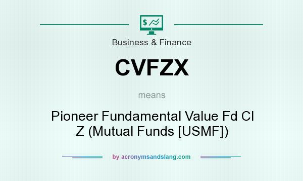 What does CVFZX mean? It stands for Pioneer Fundamental Value Fd Cl Z (Mutual Funds [USMF])
