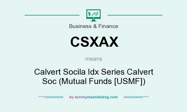 What does CSXAX mean? It stands for Calvert Socila Idx Series Calvert Soc (Mutual Funds [USMF])