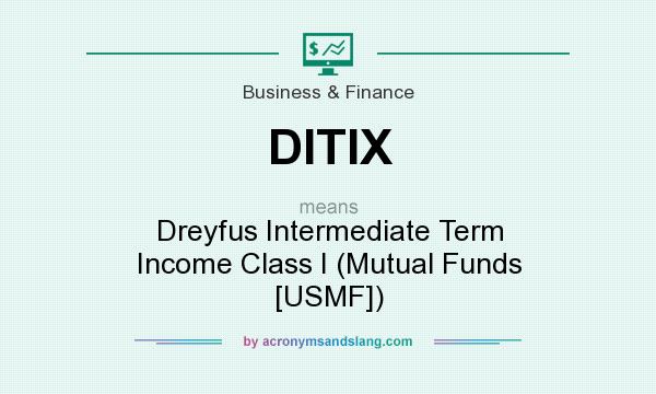 What does DITIX mean? It stands for Dreyfus Intermediate Term Income Class I (Mutual Funds [USMF])