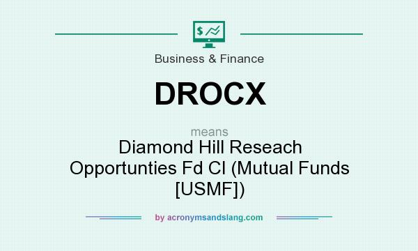 What does DROCX mean? It stands for Diamond Hill Reseach Opportunties Fd Cl (Mutual Funds [USMF])
