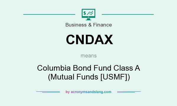 What does CNDAX mean? It stands for Columbia Bond Fund Class A (Mutual Funds [USMF])