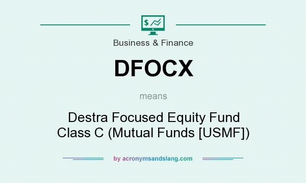 What does DFOCX mean? It stands for Destra Focused Equity Fund Class C (Mutual Funds [USMF])