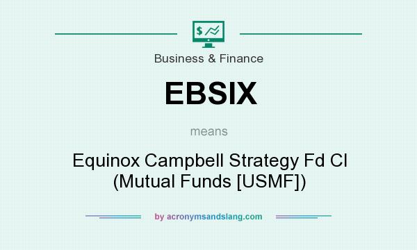 What does EBSIX mean? It stands for Equinox Campbell Strategy Fd Cl (Mutual Funds [USMF])