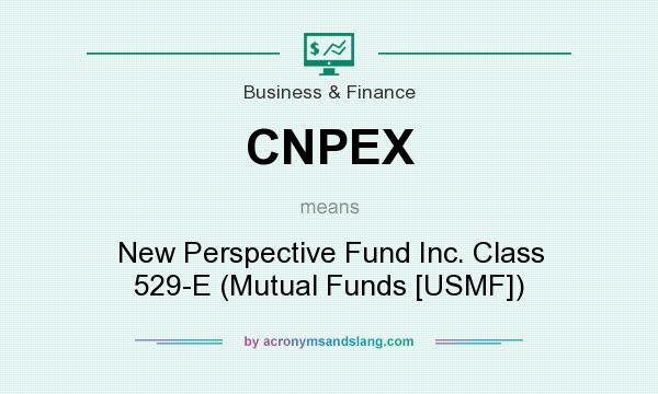 What does CNPEX mean? It stands for New Perspective Fund Inc. Class 529-E (Mutual Funds [USMF])