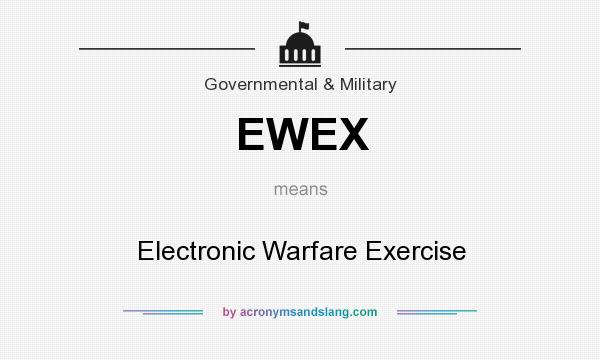 What does EWEX mean? It stands for Electronic Warfare Exercise
